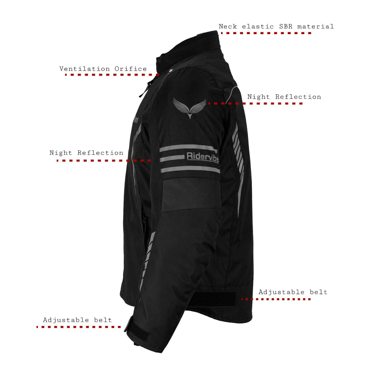 Men's Nylon & Mesh Motorcycle Jacket