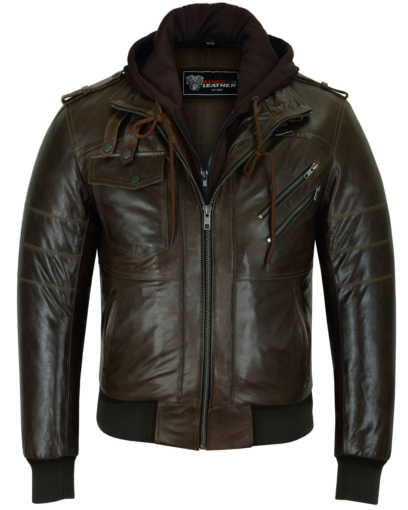 Cowhide Leather Motorcycle Jacket
