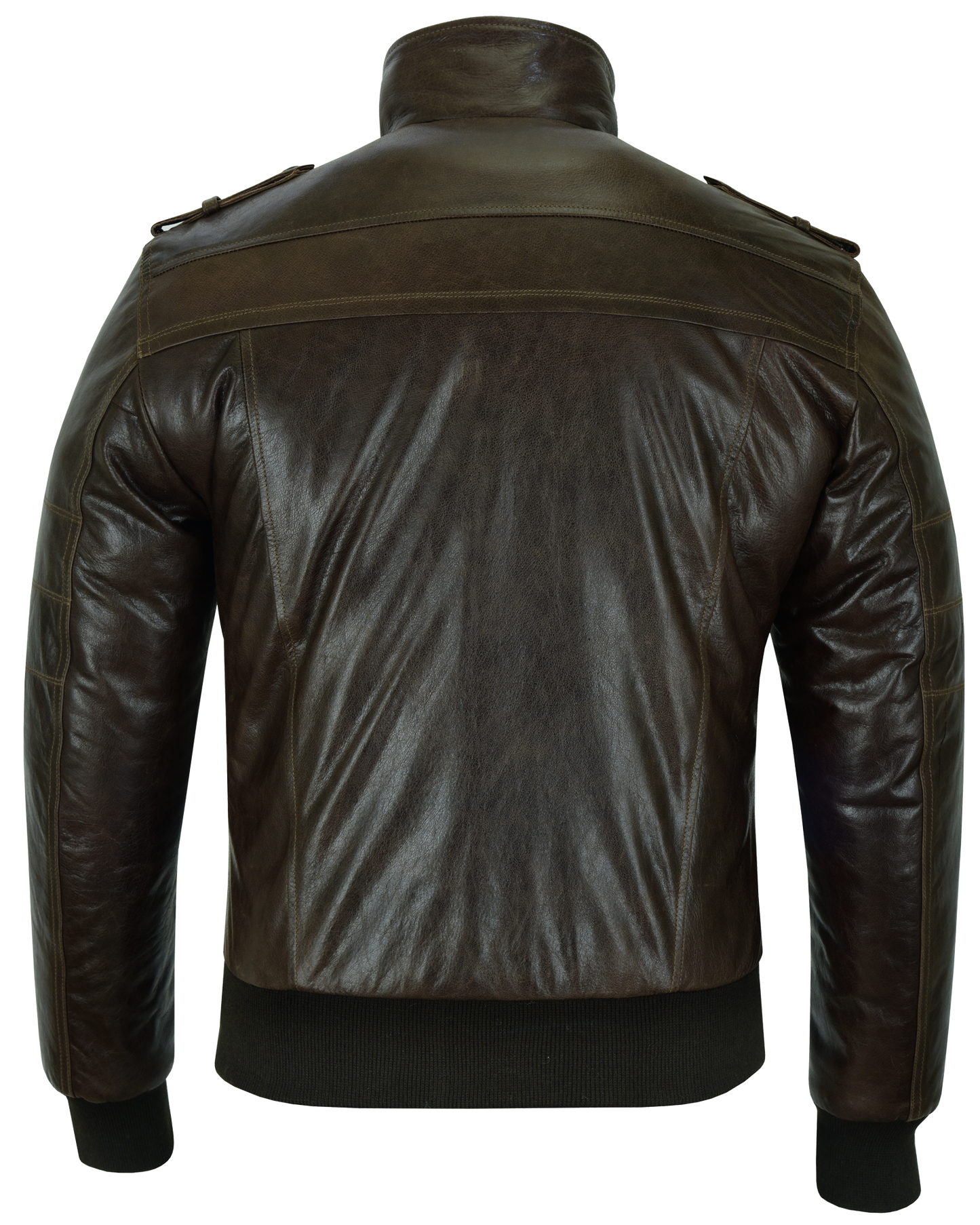 Mens Vincent Brown Waxed Premium Cowhide Motorcycle Leather Jacket With Removeable Hoodie