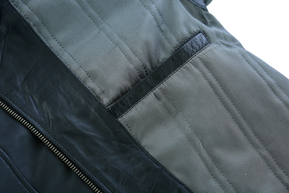 Men's Cafe Racer Gatsby Black Waxed Lambskin Motorcycle Leather Jacket