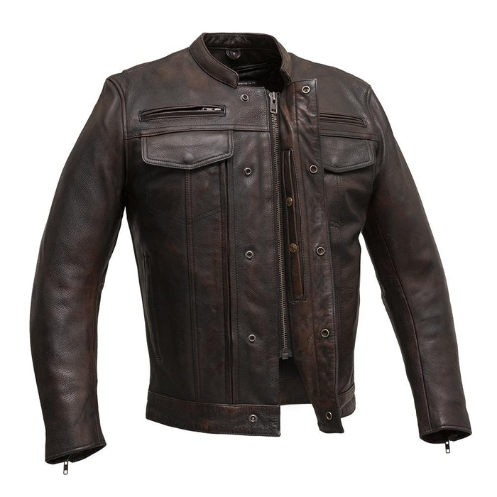 The Raider - Men's Motorcycle Leather Jacket (Copper)