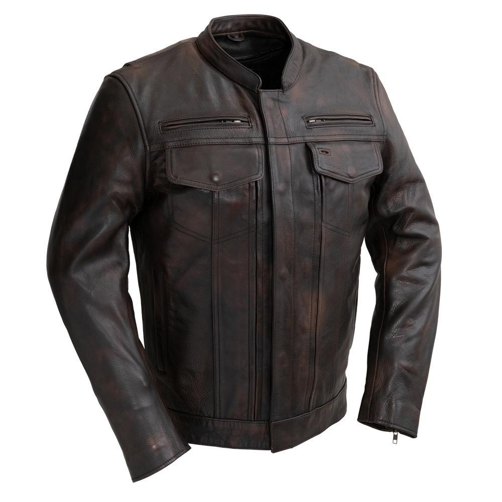 The Raider - Men's Motorcycle Leather Jacket (Copper)