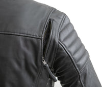 Commuter - Men's Motorcycle Leather Jacket (Black)