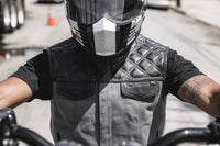 Hunt Club - Men's Motorcycle Leather Canvas Vest