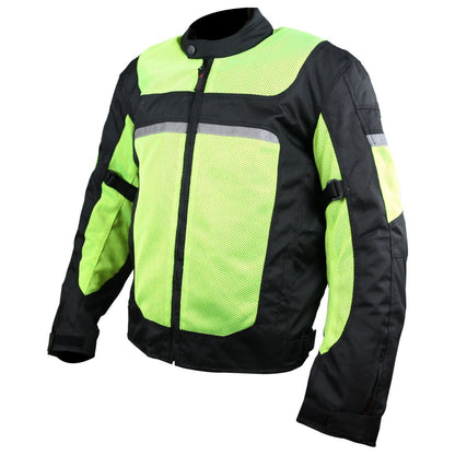 WINDBREAKER HI-VIS MESH/TEXTILE CE ARMOR MOTORCYCLE JACKET