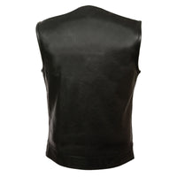 MEN'S SON OF ANARCHY LEATHER VEST COLLARLESS