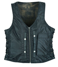 Women's Distressed Brown Naked Leather Vest