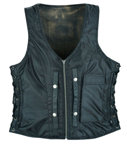 Women's Distressed Brown Naked Leather Vest