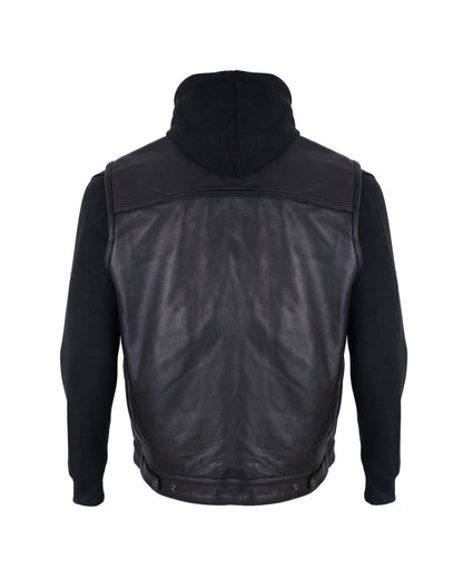 Black Concealed Carry Vest with Removable Black Removable Hoodie