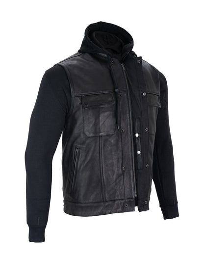 Black Concealed Carry Vest with Removable Black Removable Hoodie