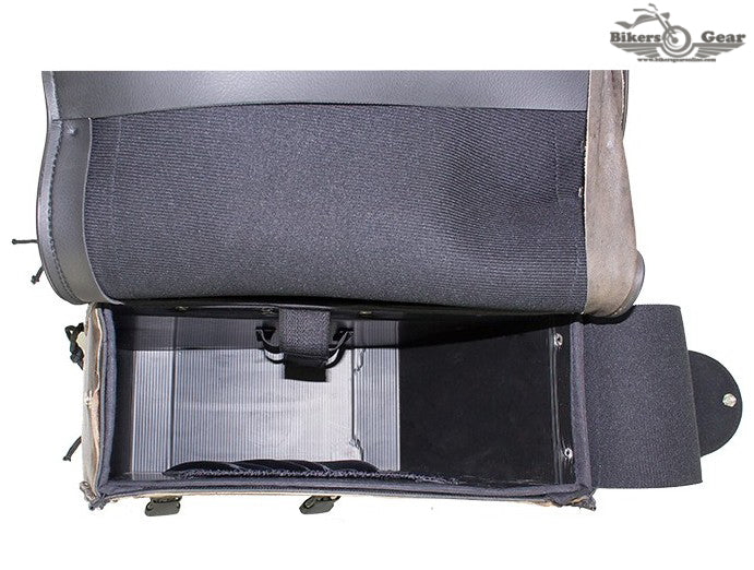 Genuine Distressed Brown Leather Concealed Carry Saddlebag