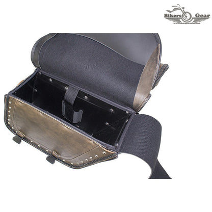 Genuine Distressed Brown Leather Concealed Carry Saddlebag