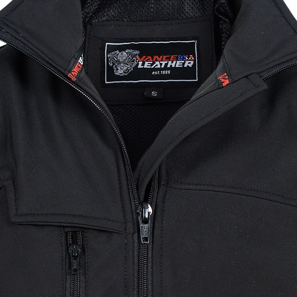 Black Waterproof Lightweight Zipper Front Soft Shell Jacket