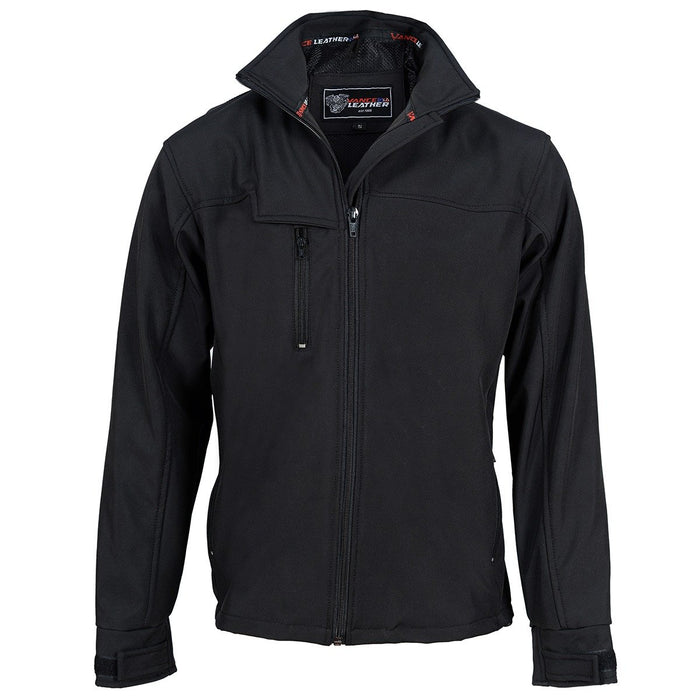 Black Waterproof Lightweight Zipper Front Soft Shell Jacket