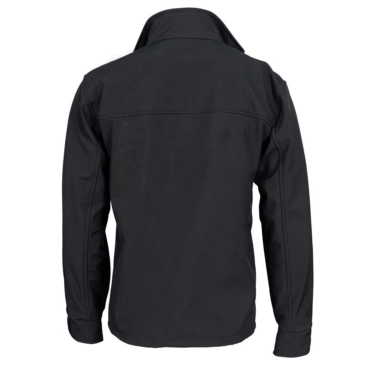 Black Waterproof Lightweight Zipper Front Soft Shell Jacket