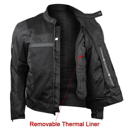 ADVANCED 3-SEASON MESH/TEXTILE CE ARMOR MOTORCYCLE JACKET