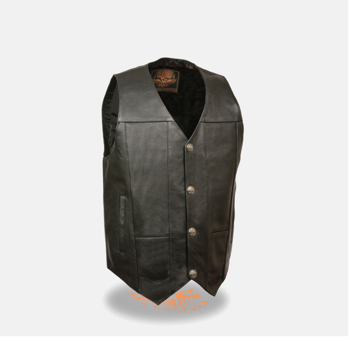 Black Leather Vest for Men