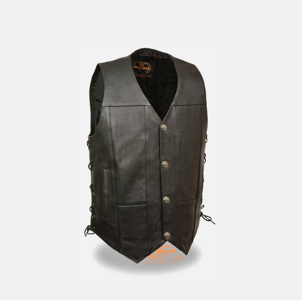 Buffalo Leather Western Cowboy Vest