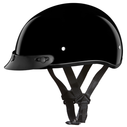 D.O.T. DAYTONA SKULL CAP- HI-GLOSS BLACK