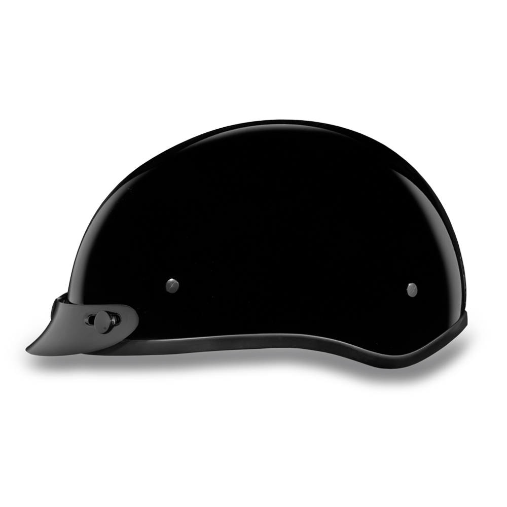 D.O.T. DAYTONA SKULL CAP- HI-GLOSS BLACK