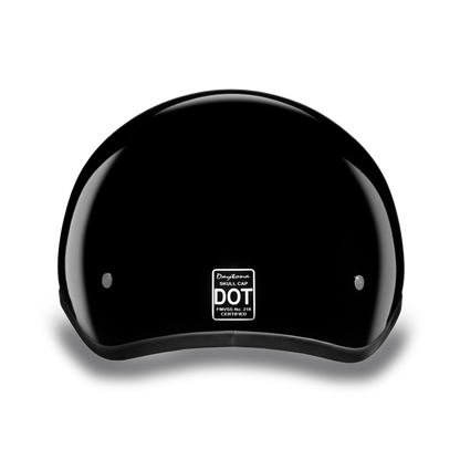 D.O.T. DAYTONA SKULL CAP- HI-GLOSS BLACK
