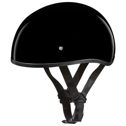 D.O.T. DAYTONA SKULL CAP W/O VISOR- HI-GLOSS BLACK