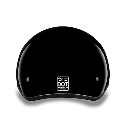 D.O.T. DAYTONA SKULL CAP W/O VISOR- HI-GLOSS BLACK