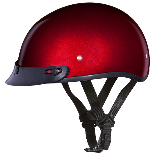 D.O.T. DAYTONA SKULL CAP- BLACK CHERRY