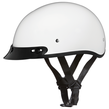 D.O.T. DAYTONA SKULL CAP- HI-GLOSS WHITE