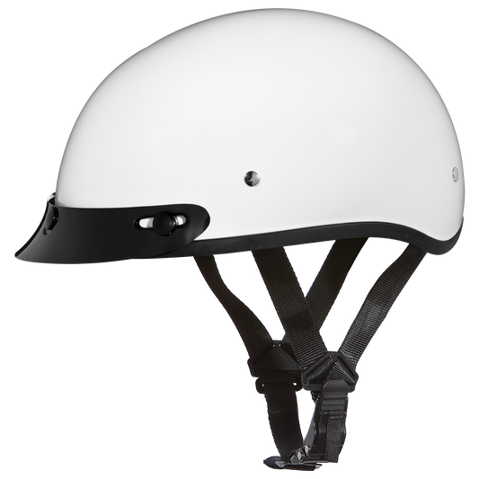 D.O.T. DAYTONA SKULL CAP- HI-GLOSS WHITE