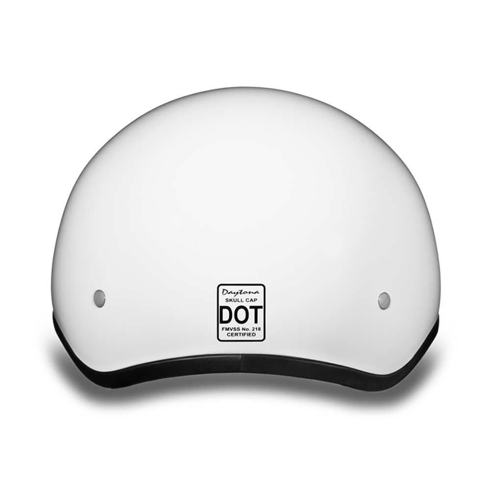 D.O.T. DAYTONA SKULL CAP- HI-GLOSS WHITE