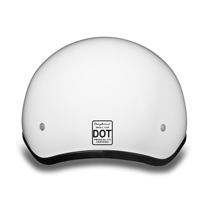 D.O.T. DAYTONA SKULL CAP- HI-GLOSS WHITE