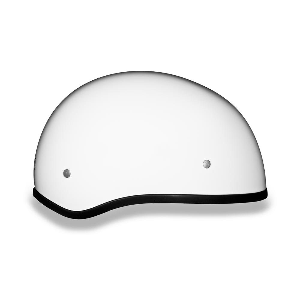 D.O.T. DAYTONA SKULL CAP W/O VISOR- HI-GLOSS WHITE