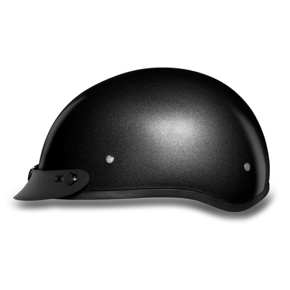 D.O.T. DAYTONA SKULL CAP- GUN METAL GREY METALLIC