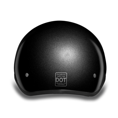 D.O.T. DAYTONA SKULL CAP- GUN METAL GREY METALLIC