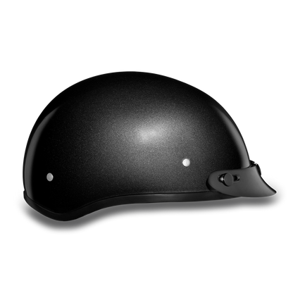 D.O.T. DAYTONA SKULL CAP- GUN METAL GREY METALLIC