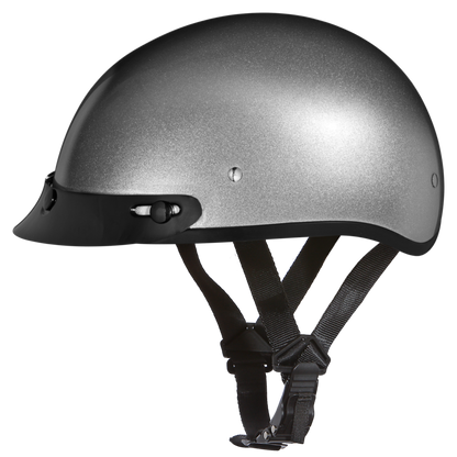 D.O.T. DAYTONA SKULL CAP- SILVER METALLIC