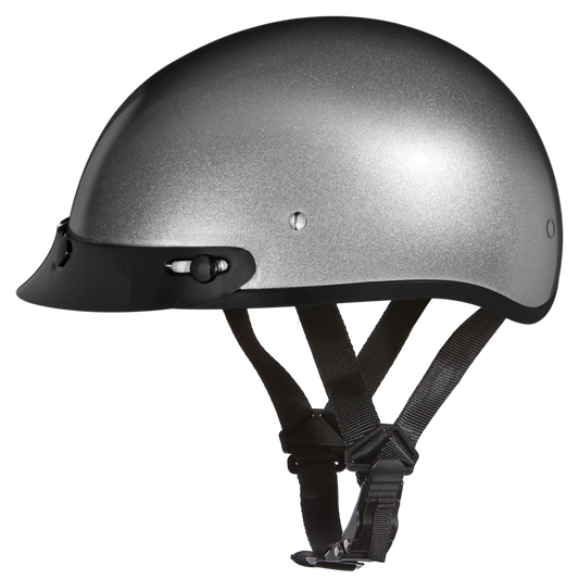 D.O.T. DAYTONA SKULL CAP- SILVER METALLIC