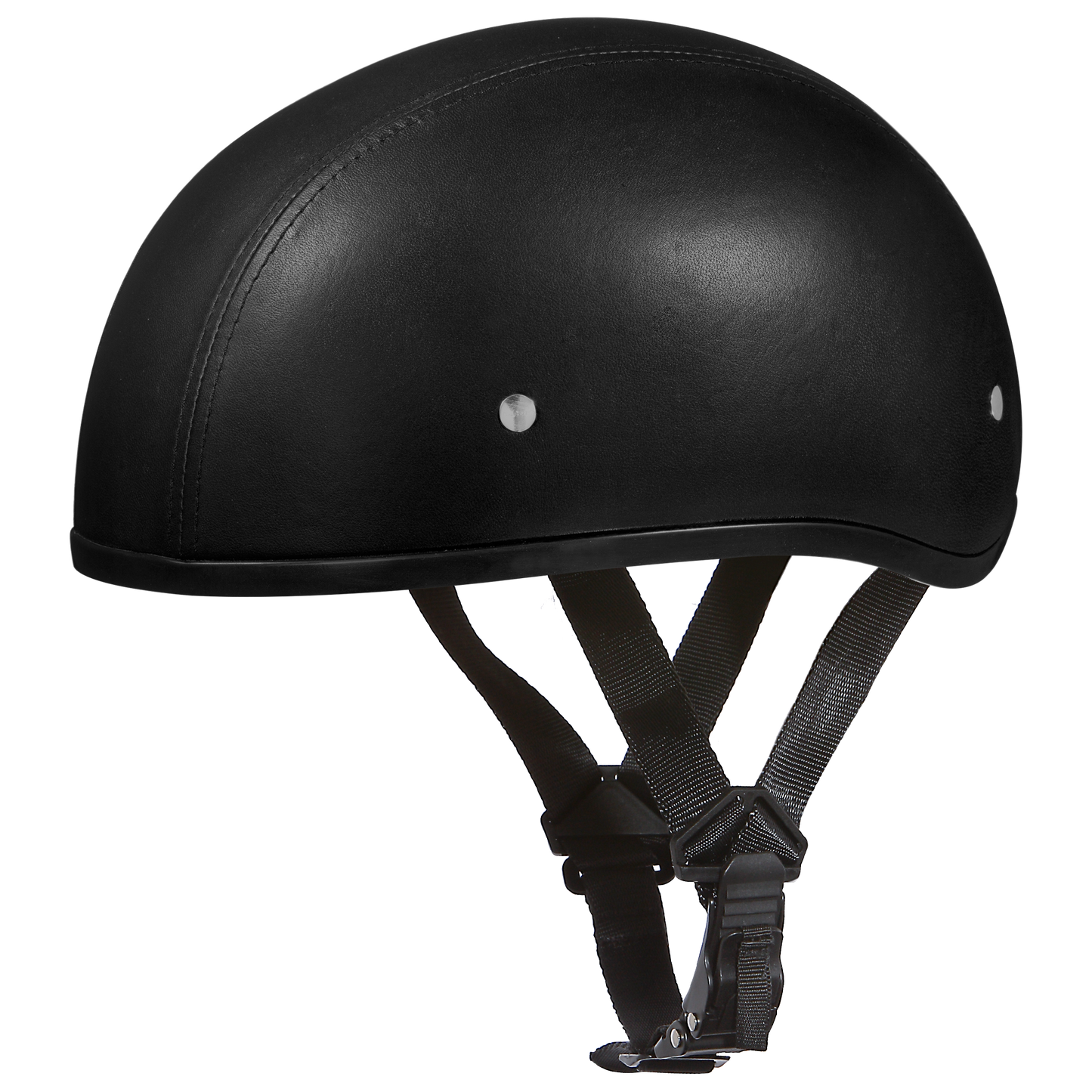 DAYTONA HELMETS D.O.T. DAYTONA SKULL CAP W/O VISOR LEATHER COVERED