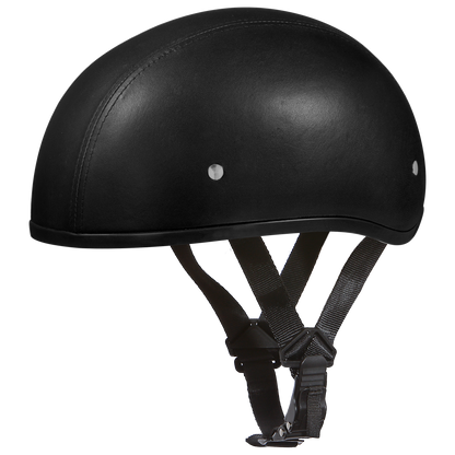 DAYTONA HELMETS D.O.T. DAYTONA SKULL CAP W/O VISOR LEATHER COVERED