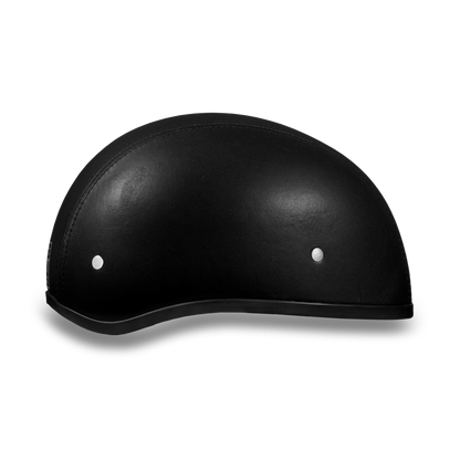 DAYTONA HELMETS D.O.T. DAYTONA SKULL CAP W/O VISOR LEATHER COVERED