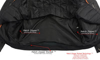 Men's Leather Black Classic Side Lace Police Style Jacket