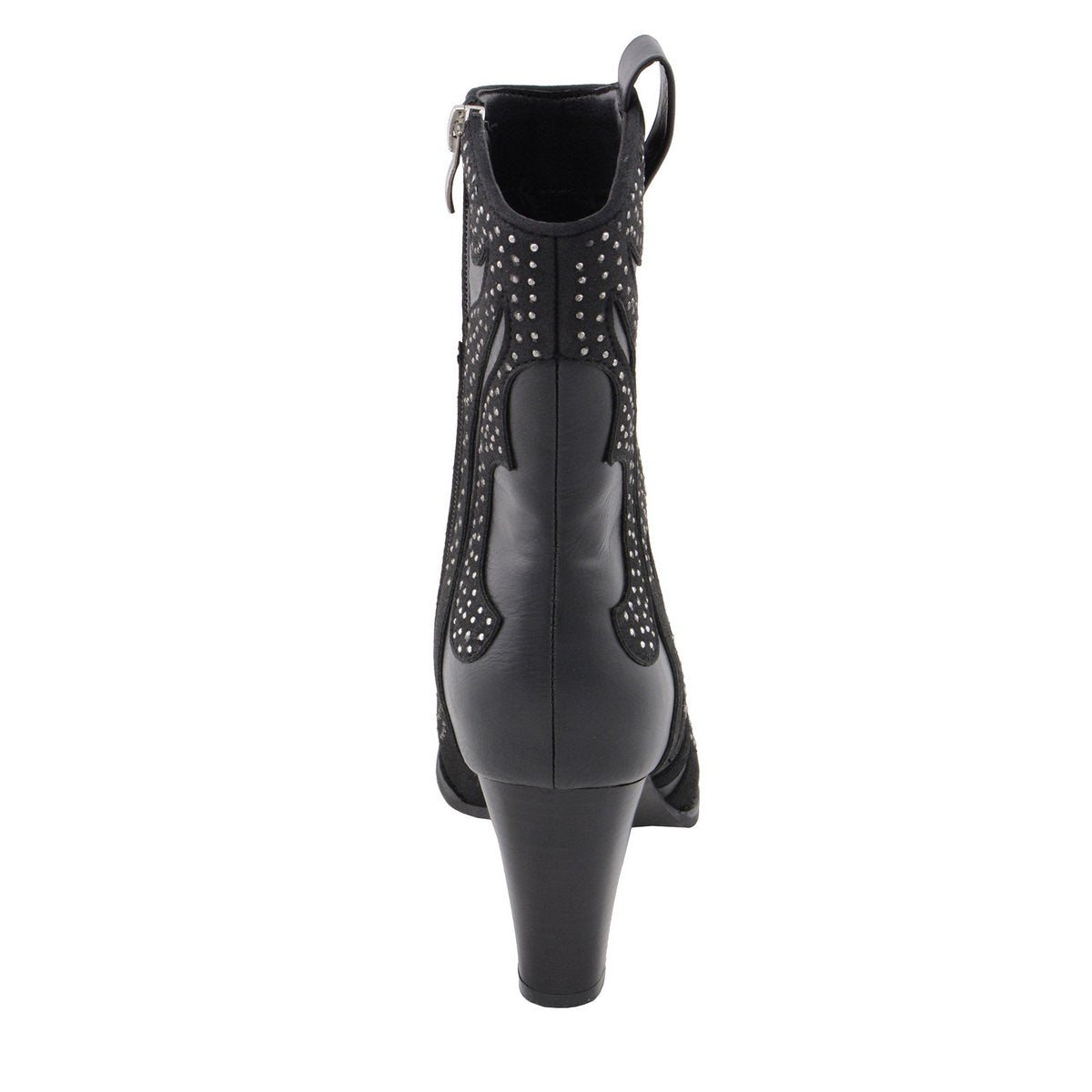 Womens Black Western Style Boots with Studded Bling