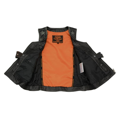 Milwaukee Leather MLL4526 Women's Distressed Grey Leather Vest