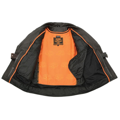 Men's Pistol Pete Vented Black Leather Cruiser Jacket