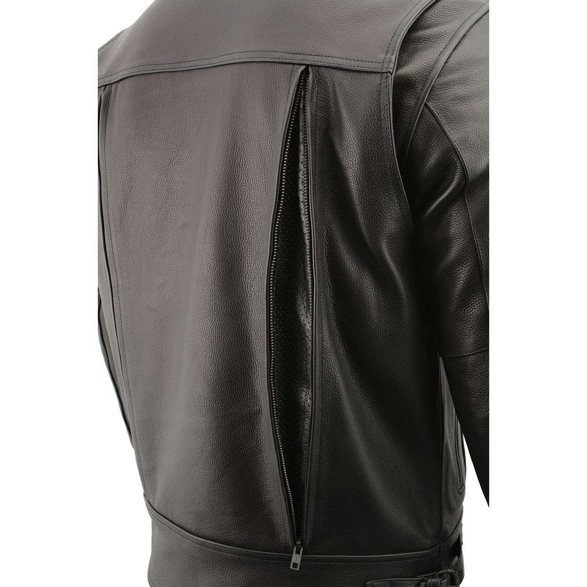 Men's Pistol Pete Vented Black Leather Cruiser Jacket