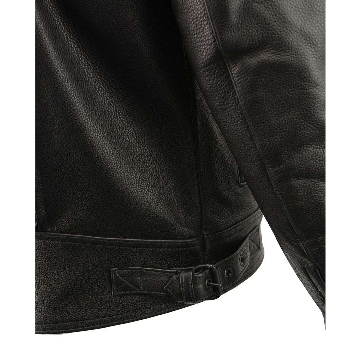 Men's Pistol Pete Vented Black Leather Cruiser Jacket
