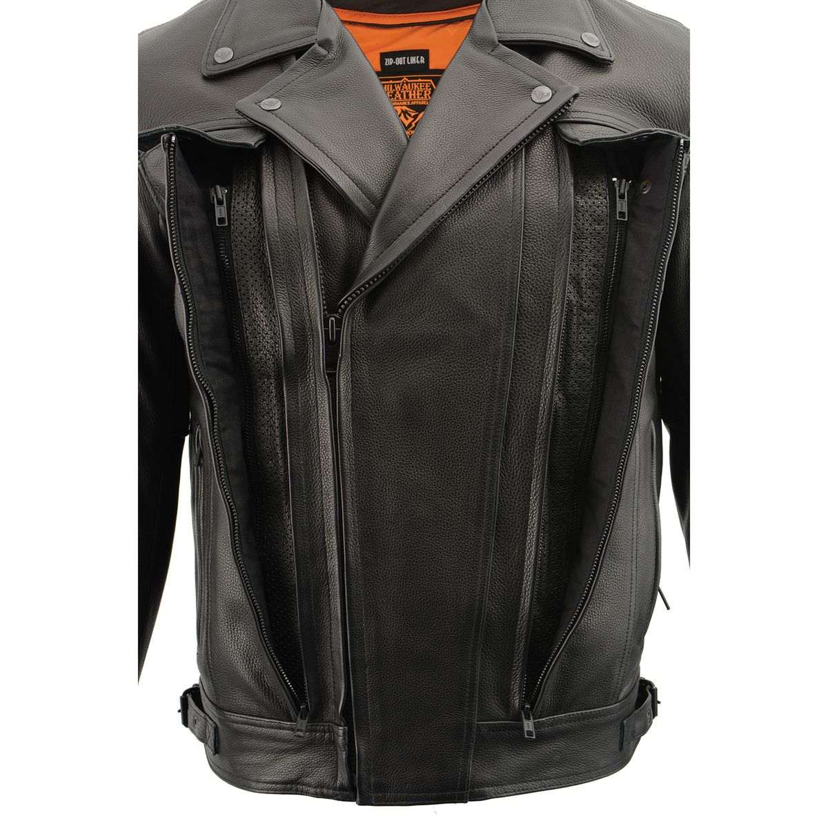 Men's Pistol Pete Vented Black Leather Cruiser Jacket