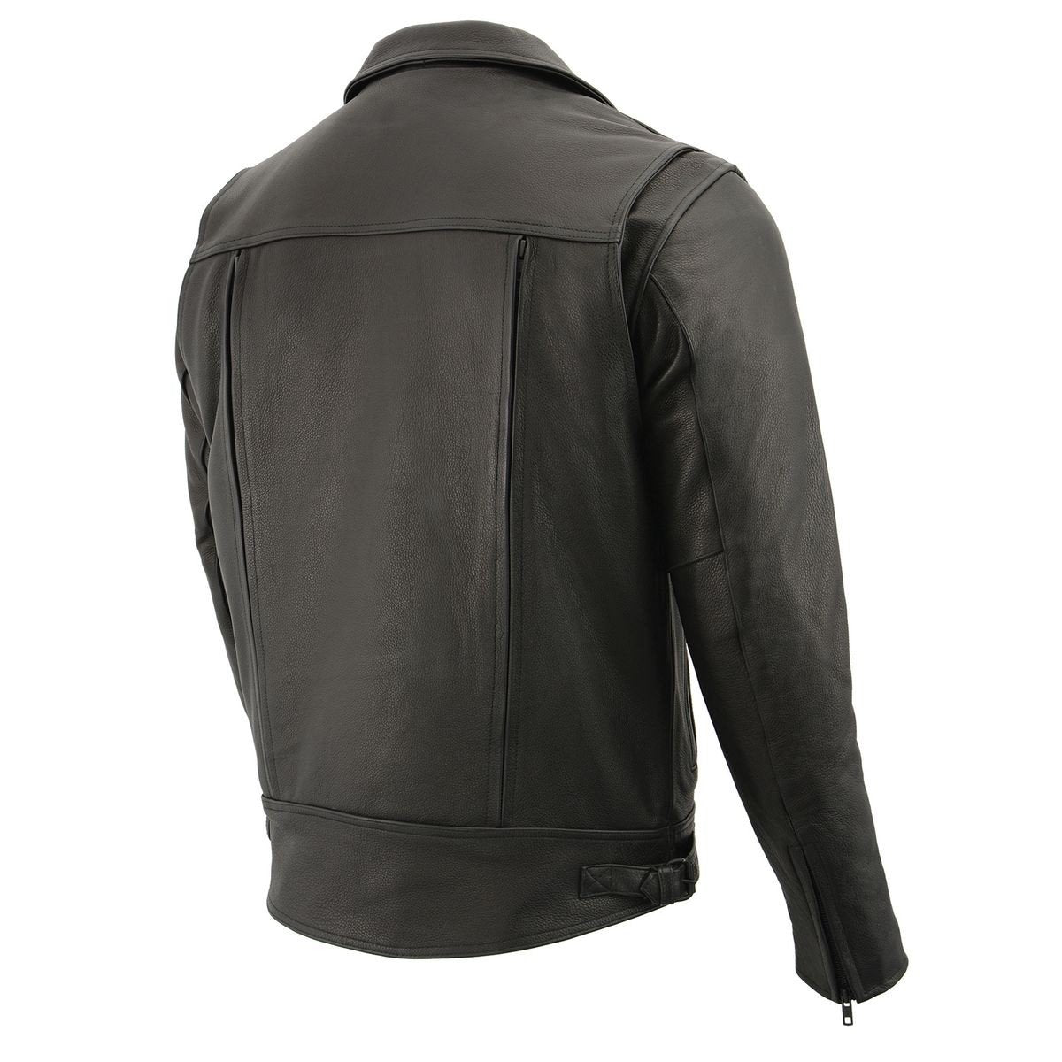 Men's Pistol Pete Vented Black Leather Cruiser Jacket