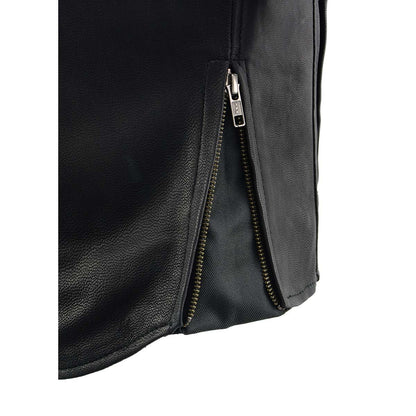 Men's ‘Crossover’ Black Leather Lightweight MC Jacket